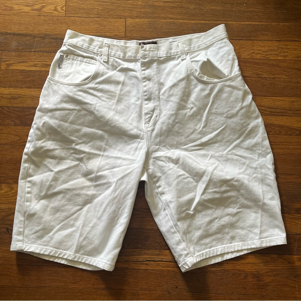 South Pole Men's White Jean Shorts